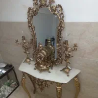ایینه شمدانی و ساعت برنجی