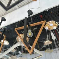 لوستر اقتصادی و خوش قیمت چوب و فلز|لوستر و چراغ آویز|شیراز, گلکوب|دیوار