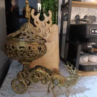 شکلات خوری برنز و یک جفت گنجشک|مجسمه، تندیس، ماکت|قم, شاد قلی|دیوار