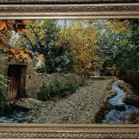 تابلوفرش چله ابریشم سایز بزرگ کوچه باغ/نقد و اقساط