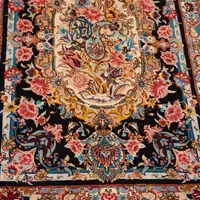 قالیچه گل ابریشم