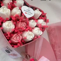 باکس گل شمعی روز مادر+شمع یلدایی|صنایع دستی و سایر لوازم تزئینی|بجنورد, |دیوار