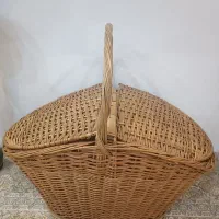 سبد مسافرتی حصیری بزرگ و جادار