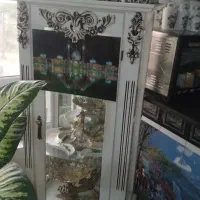 ویترین چوبی سفید|بوفه، ویترین، کنسول|محمدیه-قزوین, |دیوار