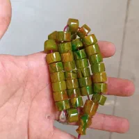 نسبیح کهربا پرچمی ۳۳ عددی تراش چرتکه ای یوسف