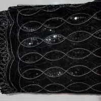 پارچه پولکی مشکی مجلسی|لوازم خیاطی و بافتنی|ساری, |دیوار