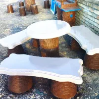 میز صندلی بتنی|صندلی و نیمکت|محلات, |دیوار