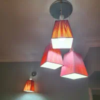 آویز سقفی اتاق خواب بهمراه دیوارکوب و چهار لامپ