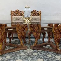 میز ناهار خوری 8 نفره چوب راش