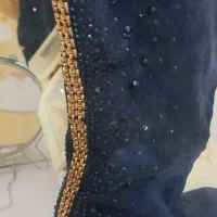 پوتین ساق بلند  مخمل با سنگدوزی زیبا