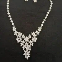 ست گردنبند و گوشواره نقره