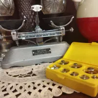 ترازو زرگری قدیمی اصلی دویست گرمی با وزنه برنجی