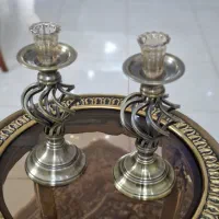 جفت شمعدانی برنز در حد نو