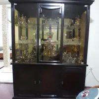 ویترین دو تیکه تمام چوبی