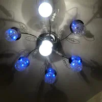 لوستر سقفی ۶ شعله وارداتی  حدود شعاع ۳۰ سانت