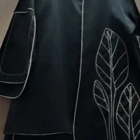 مانتو شلوار مجلسی مشکی و پیچاز