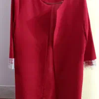 مانتو کرپ قرمز  نو|لباس|ساوه, |دیوار