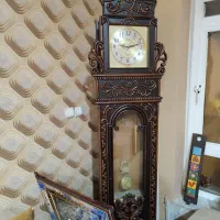 ساعت ایستاده  کاملا چوب منبت