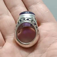 انگشتر یاقوت بنفش سیاه و موزنایت روسی|جواهرات|تهران, آسمان|دیوار