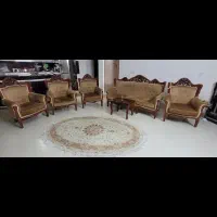 مبل ۹ نفره با میز ناهار خوری ده نفره همرا با عسلی|مبلمان خانگی و میز عسلی|قزوین, |دیوار