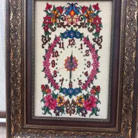 تابلو فرش ساعت دست بافت فرش بیجار نو
