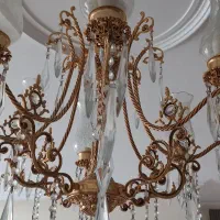 لوستر ۸ شاخه فومنگانی آب طلا|لوستر و چراغ آویز|تهران, تهرانپارس جنوبی|دیوار