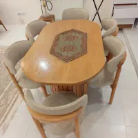 فروش مبل ومیز ناهار خوری ب همراه جلو مبلی|مبلمان خانگی و میز عسلی|ابهر, |دیوار