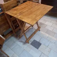 میز صندلی تاشو چوبی