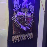 تابلو دستباف گلیم زنگوله برنجی قالی قدیمی کهنه