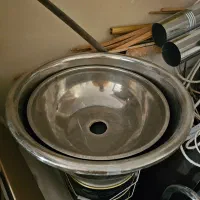 سینک دایره استیل 55 سانتی و 40 سانتی