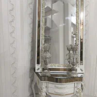 میز آینه و شمعدان نو