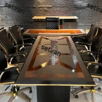 نیم ست اداری و میز کنفرانس چرم کلاسیک