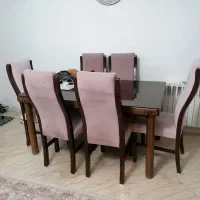 مبل 7 نفره با میز وسط و عسلی و 6 عددصندلی|مبلمان خانگی و میز عسلی|تهران, جنت‌آباد جنوبی|دیوار