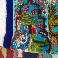 فرش تمام ابریشم زرچرک|فرش|مراغه, |دیوار