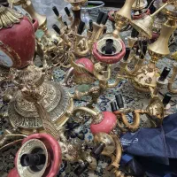 ۶ عدد لوستر برنجی سنگین