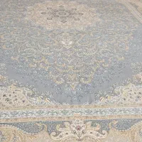 فرش ۹متری ۱۵۰۰ شانه ۴۵۵۰ تراکم طوسی طلایی