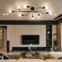 لوستر سقفی ۸ شعله فرانسوی مولکولی مینیمال