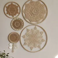 دیوارکوب (ماندالاهای ) دستبافت|صنایع دستی و سایر لوازم تزئینی|نجف‌آباد, مزرعه طالب|دیوار