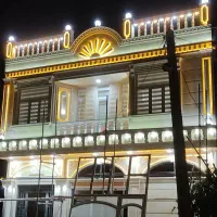 سنگ کاری نمای آجر ساده و کلاسیک و طراحی ساختمان ن