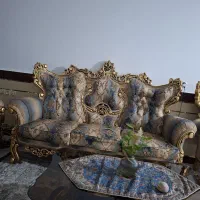 مبل سلطنتی نه نفره|مبلمان خانگی و میز عسلی|تاکستان, |دیوار