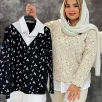 شومیز گل گچی(زیره سفید)