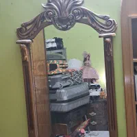 ××آینه دیواری چوب گردو بزرگ××