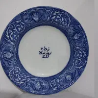 بشقاب قلم آبی قاجاری