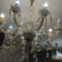 لوستر کریستالی نباتی هشت شاخه خارجی
