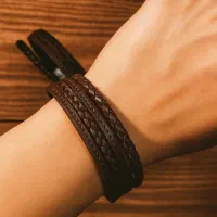 دستبند چرم طبیعی زلف یار موی یار|بدلیجات|تبریز, |دیوار