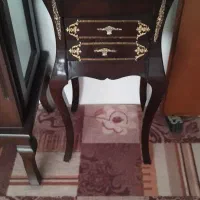 میز تلفن چوبی کشودار