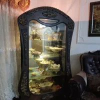 بوفه چوبی شیشه ای
