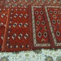فروش فرش جرگلان و4عدد پشتی نونو 6متری|فرش|گمیشان, |دیوار