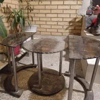 3عددگل میز شیشه ای تمیز