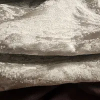 پرده پتینه ترک پانچ و دستک مخمل طوسی شاین
